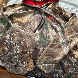 Under Armour Camo Hoodie with pink Logo